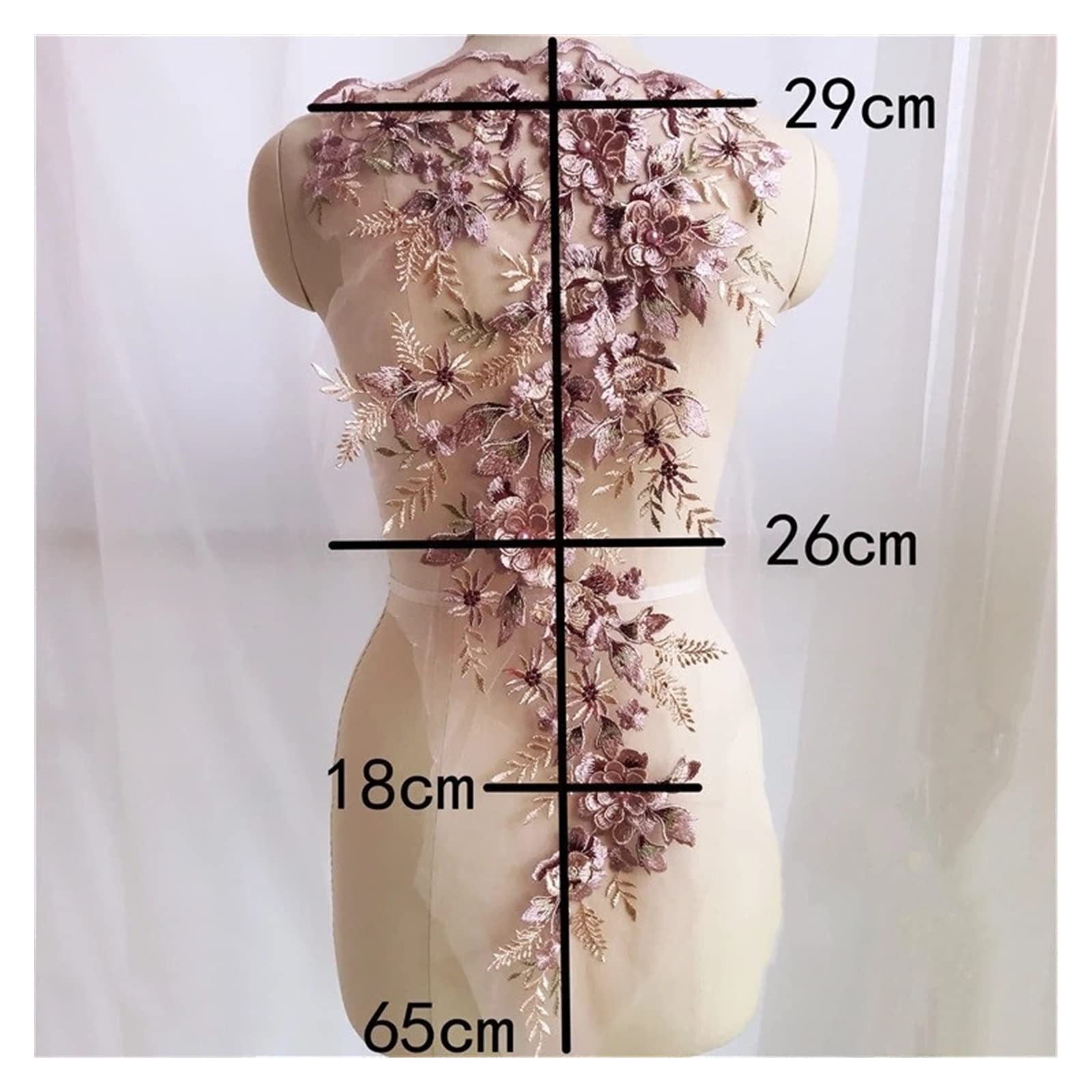 Ximimark 3D Stickerei Applikation - Blumen Aufnäher Mit Perlen Für Kleidung 2 Stück