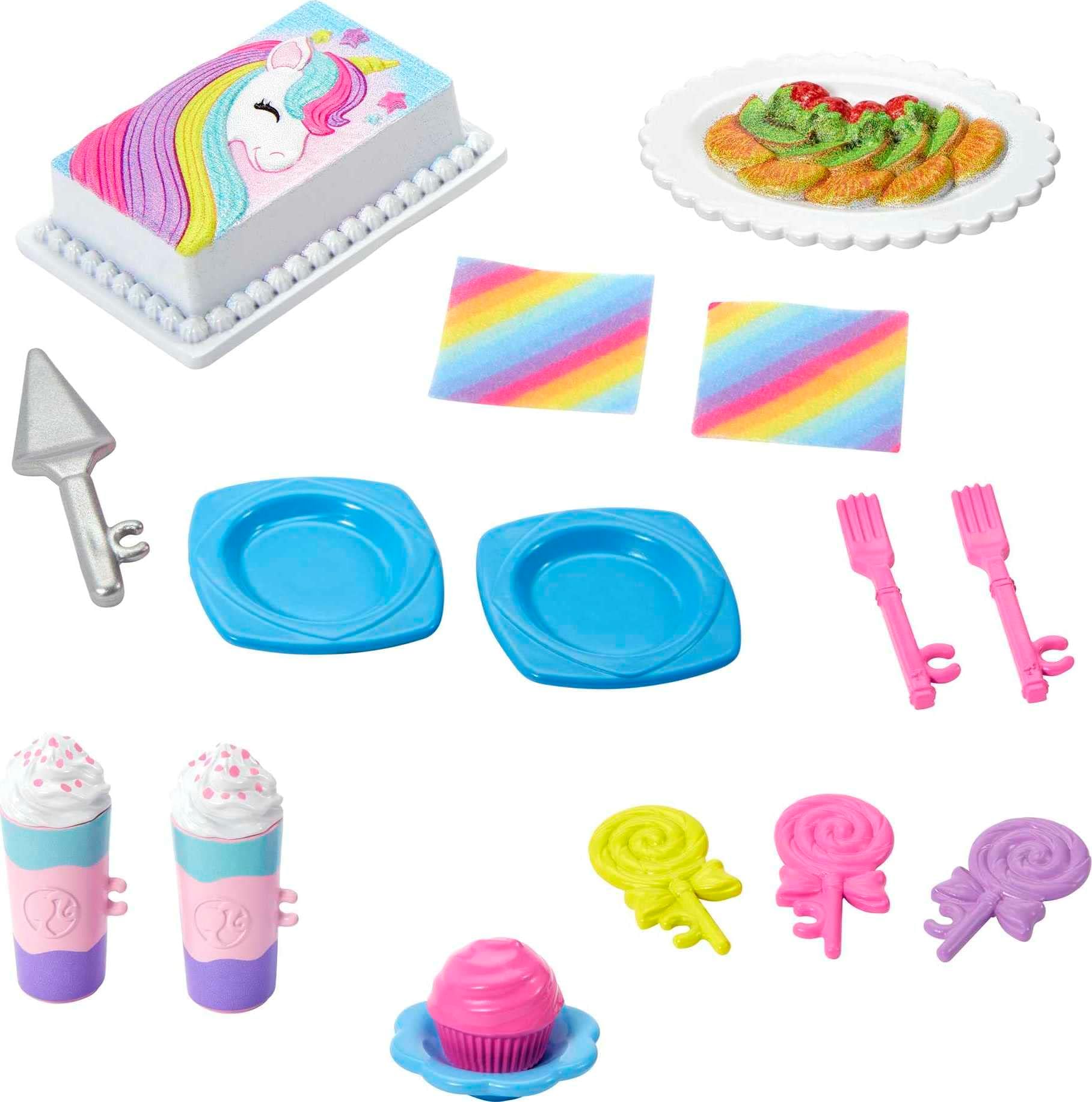 15 Piece Doll and House Accessory Set with Cake and Plates