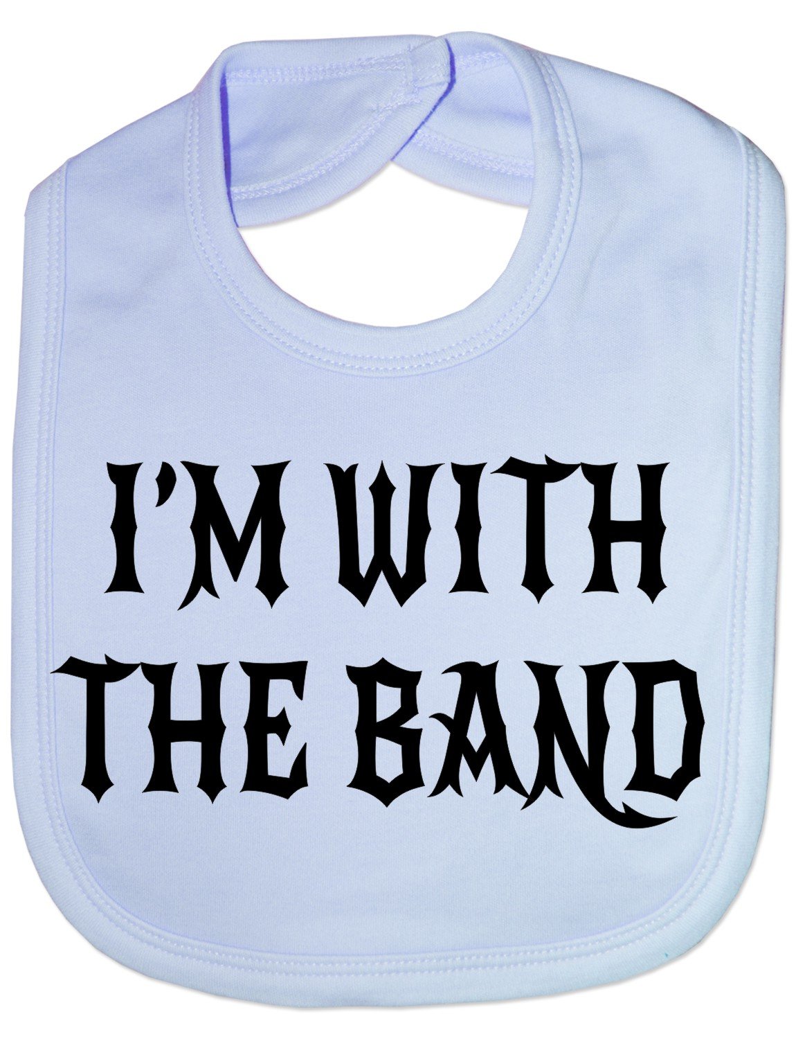 Print4U I'm With The Band - Funny Baby/Toddler/Newborn Bib - Baby Gift blue