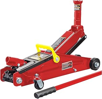 Big RED T83006-1 Hydraulic Trolley Service/Floor Jack with Extra Saddle (Fits: SUVs and Extended Height Trucks): 3 Ton (6,000 lb) Capacity, Red