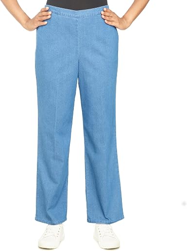 alfred dunner pull on denim pants