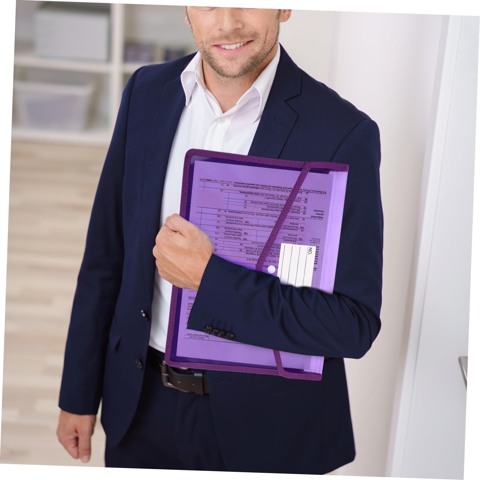 PLAFOPE 7pezzi Busta di Plastica con Bottone per Documenti Busta Trasparente Resistente in Pp per Ufficio Scuola e Archiviazione Organizzazione Efficiente