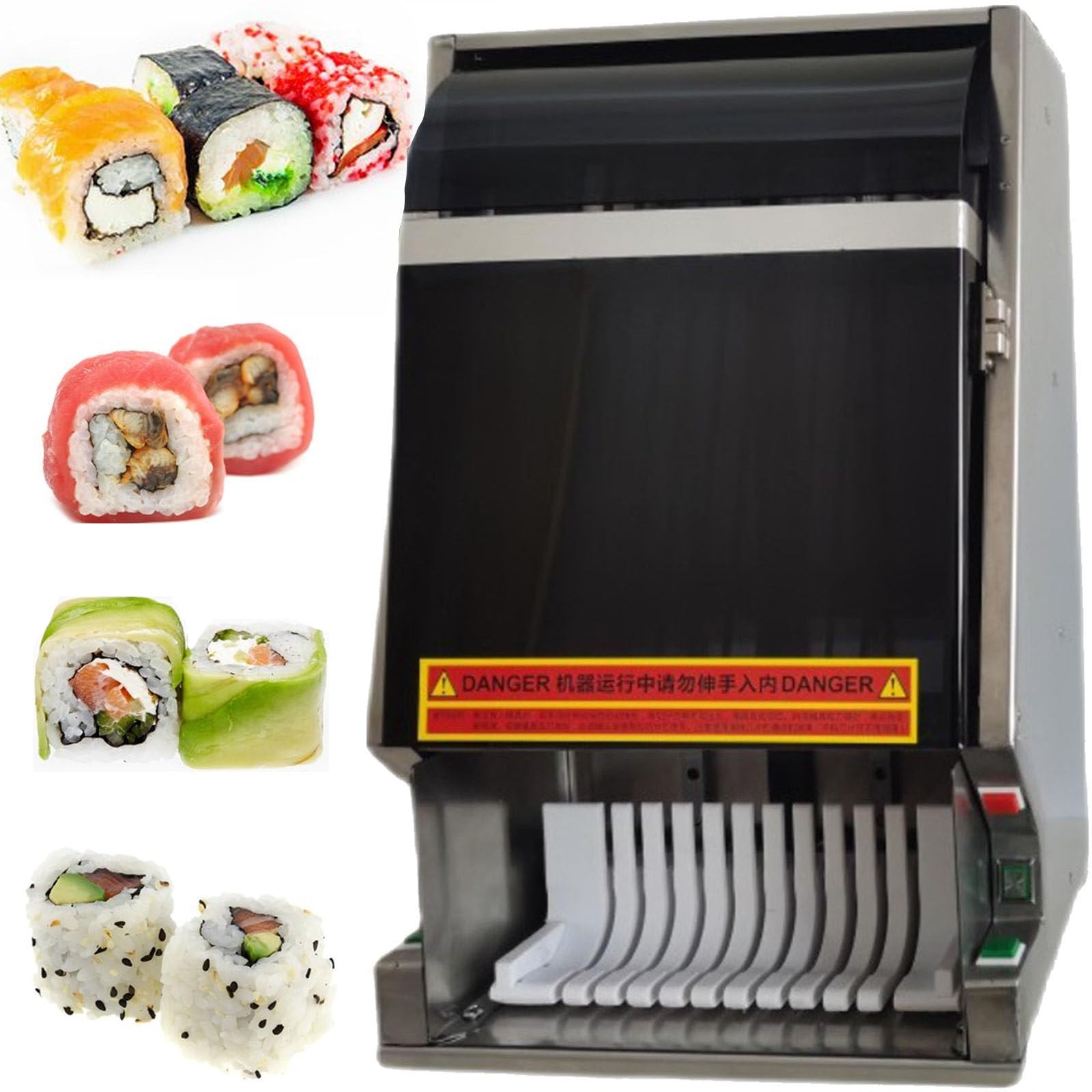 Cortador de Rollos de Sushi - Máquina automática para Cortar en Secciones de Forma rápida y Sencilla, Ideal para la elaboración de Platos de Bricolaje en la Cocina.