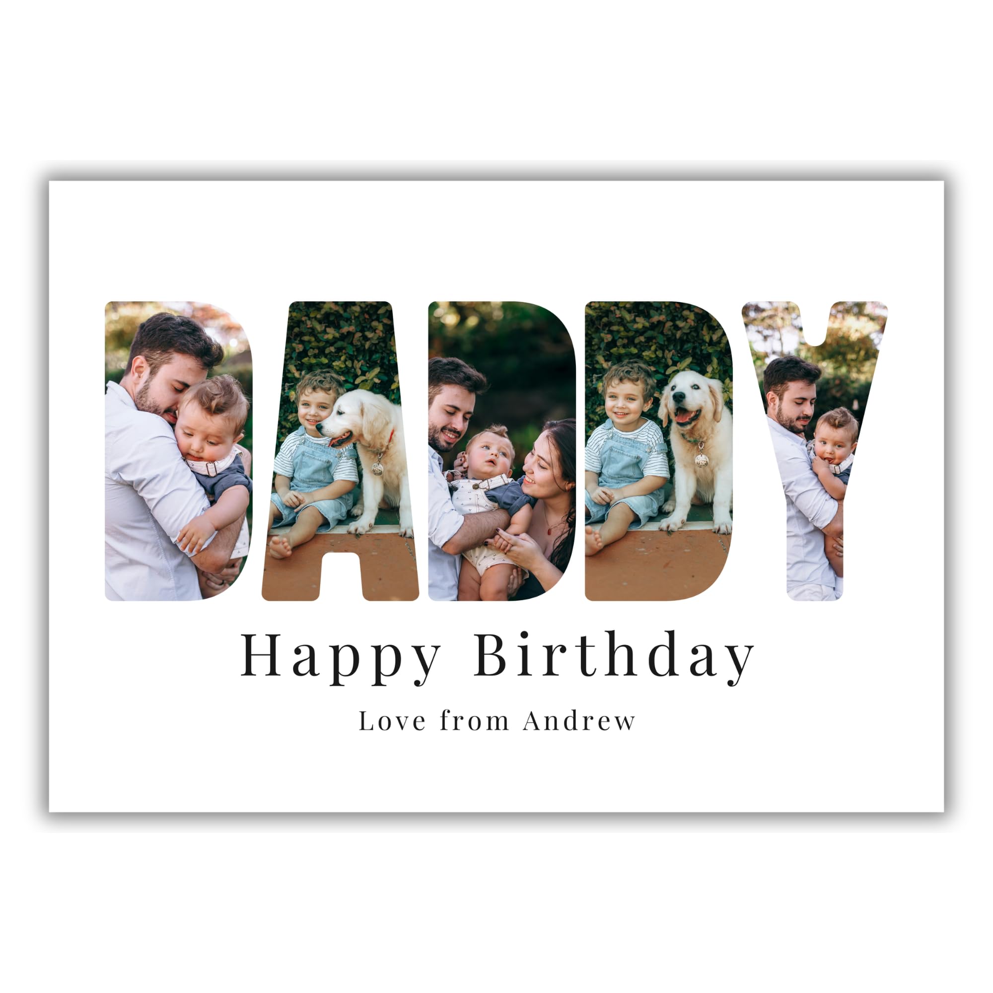 PosterLyte Personalised Photo Print for Dad Custom Daddy Picture Gift Birthday Father’s Day Unframed Wall Art Poster (DADDY Print) — image 1