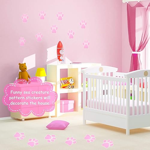 Vista 23 de Mudder 20 calcomanías antideslizantes para bañera, calcomanías antideslizantes para regadera, calcomanías adhesivas para patas, pisadas de tracción