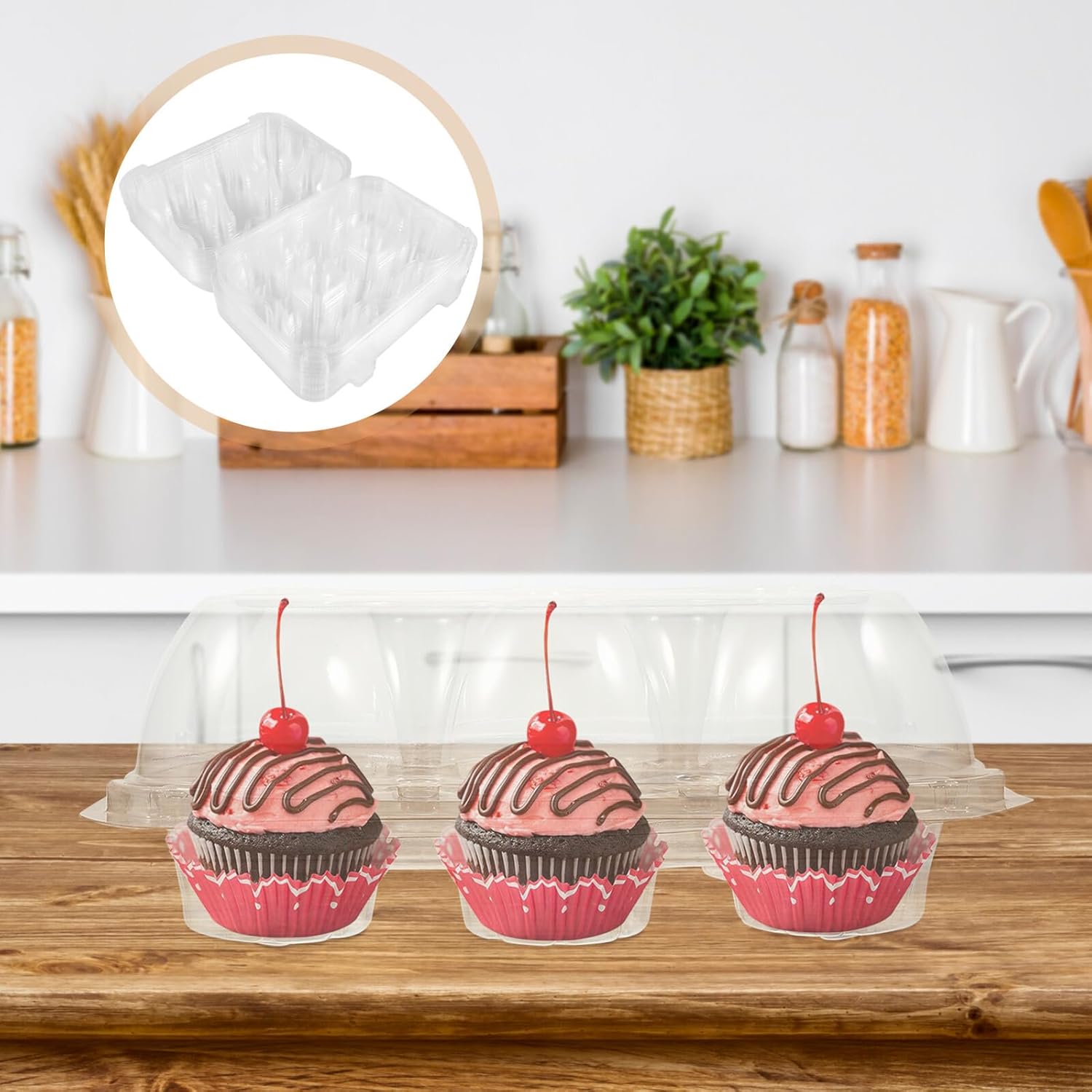 BESPORTBLE 15pcs Pet Cupcake Boxes Set with Lids, Portable Multi-function Dessert Containers for Baking Supplies and Cake Storage, Suitable for Travel and Party Use