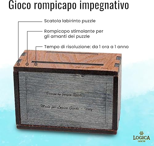 Miniatura 5 de Logica Jeux Art. Pandora Box - The Secret Box - Rompecabezas de madera - Caja secreta - Dificultad increíble 56 - Colección Leonardo da Vinci