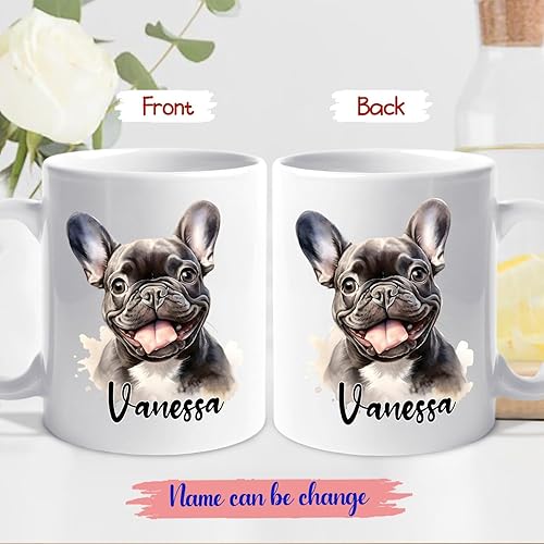 Vista 69 de Taza de café con nombre personalizado de pastor alemán, 11 15 onzas, taza de cerámica blanca de pastor alemán personalizado, regalos para hombres