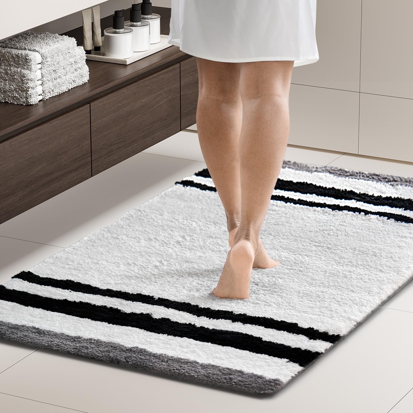SYLHA Bathroom Rugs Mat 30" x 46", Non-Slip Extra Soft Absorbent Bath Rugs, Quick Dry, Machine Washable Bath Mats for Bathroom Floor, Shower, Bathtub