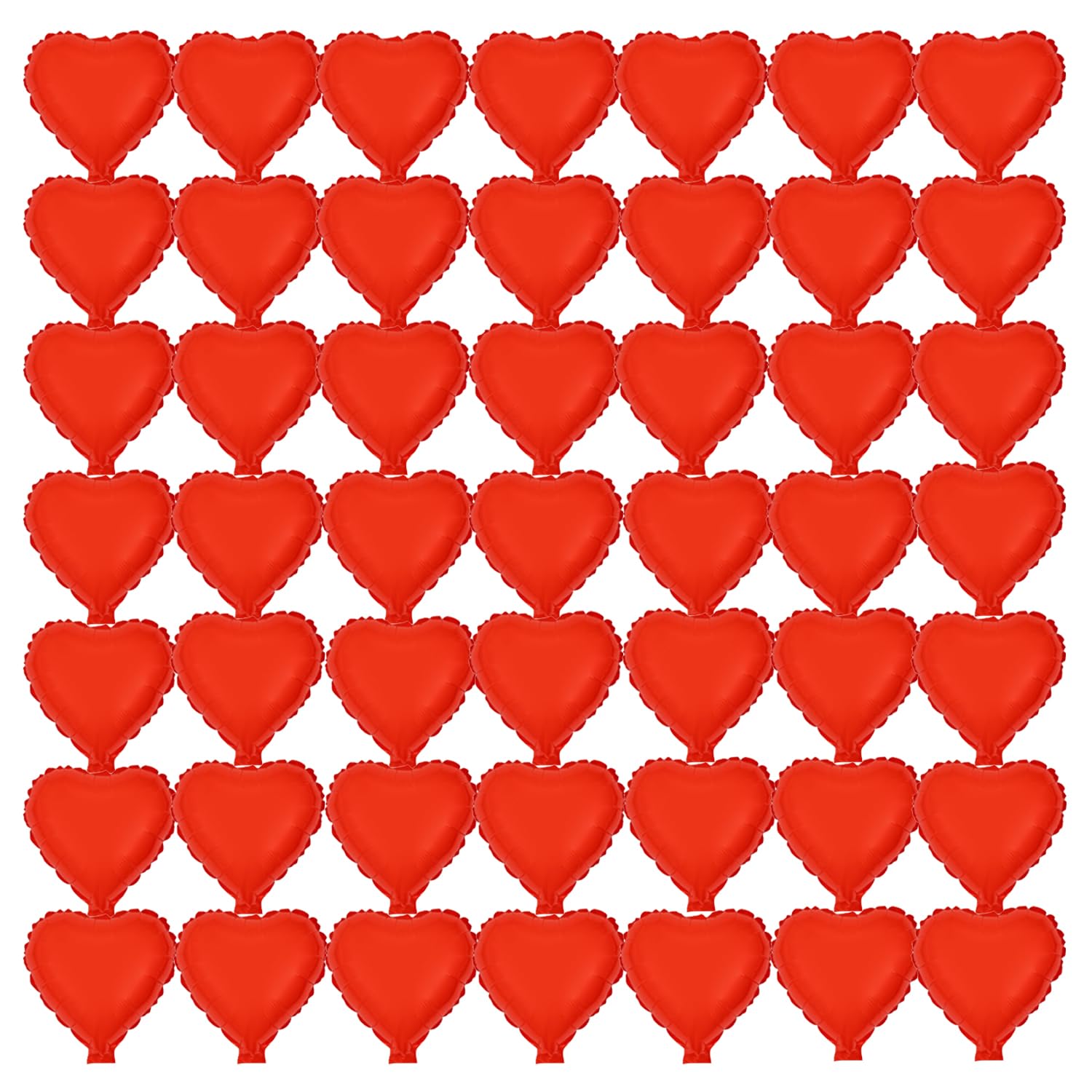 50 globos de aluminio en forma de corazón de 10 pulgadas para el día de San Valentín, globos rojos con forma de corazón para boda, cumpleaños, compromiso, decoración de fiesta del día de San Valentín
