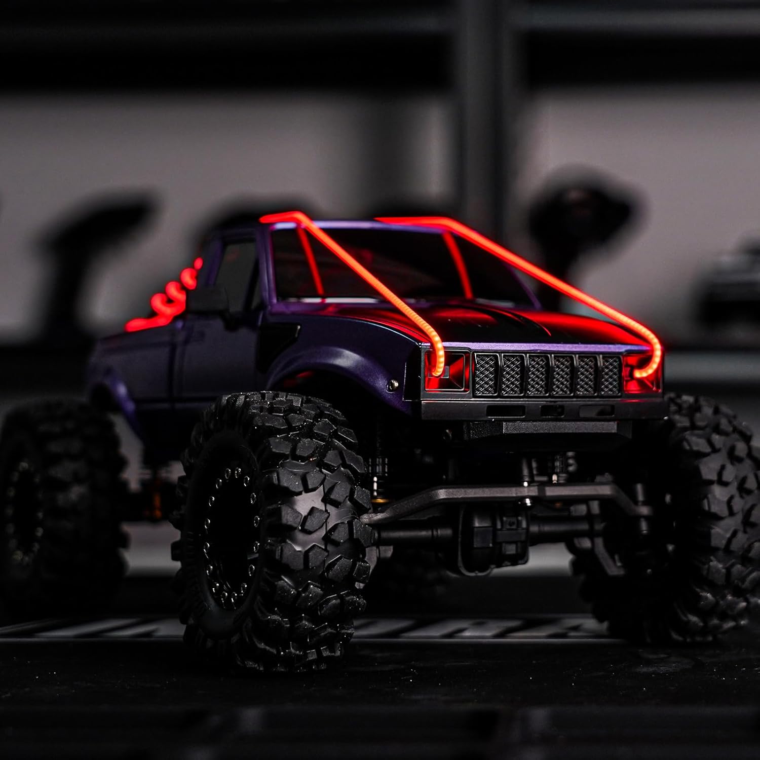 INJORA RC LED Strip Lights Flexible Cuttable for TRX4M SCX24 1/24 1/18 Crawlers Upgrade(5 Color)