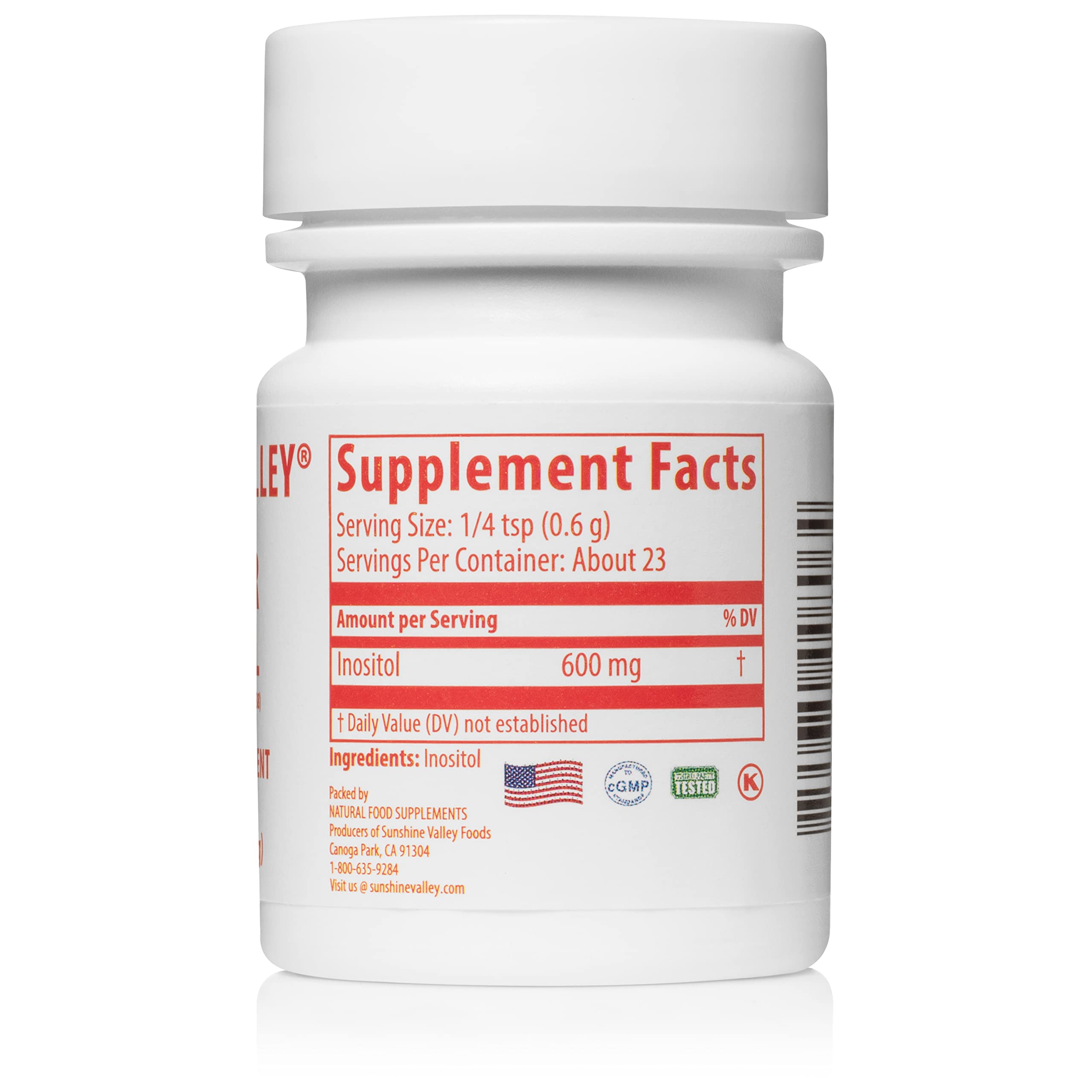 Sunshine Valley Super Inositol, Vitamin B8 Powdered