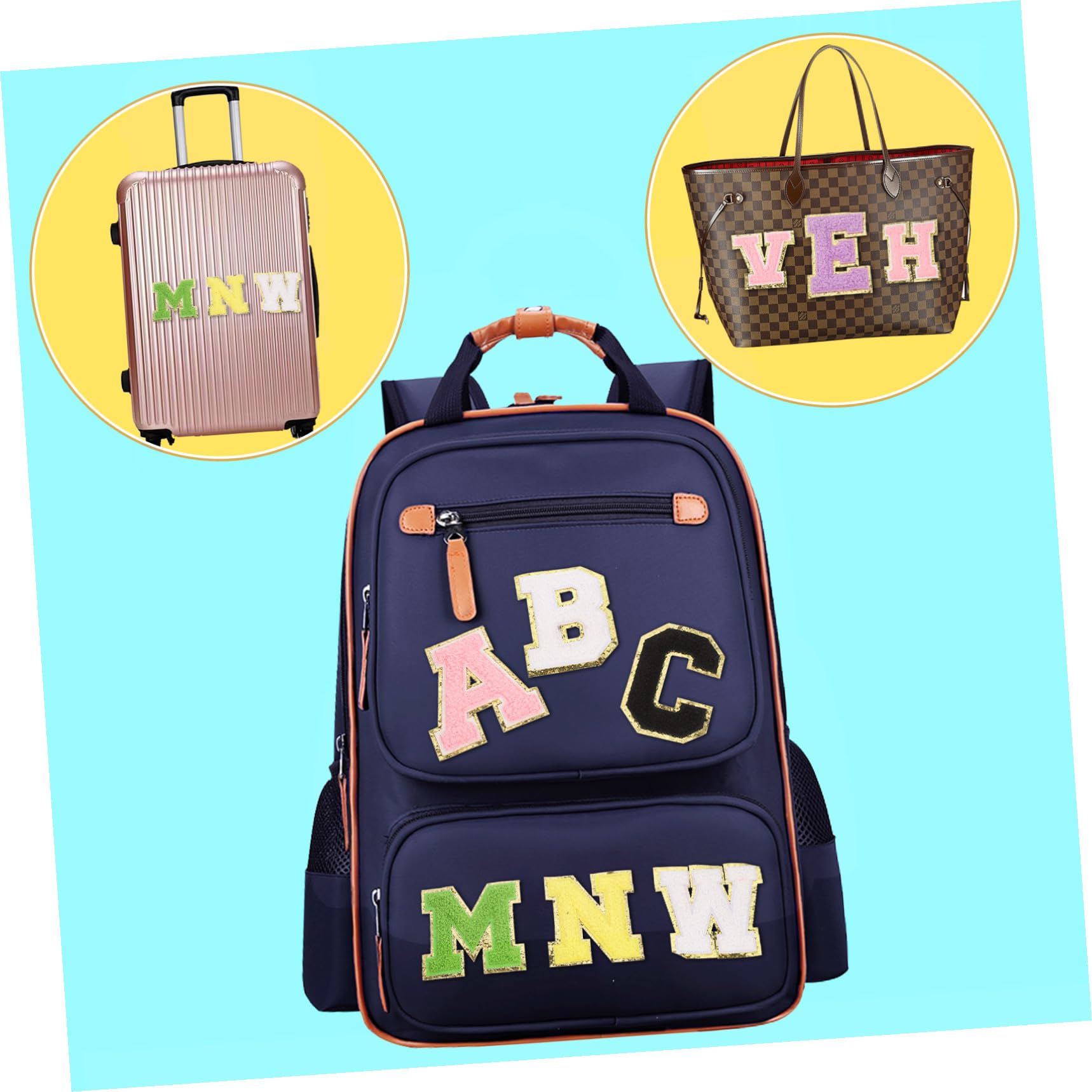SHINEOFI 78piezas Parches De Letras Bordados Termoadhesivos Para Ropa Parches De Costura y Decoración De Para Chaquetas Bolsos Sombreros