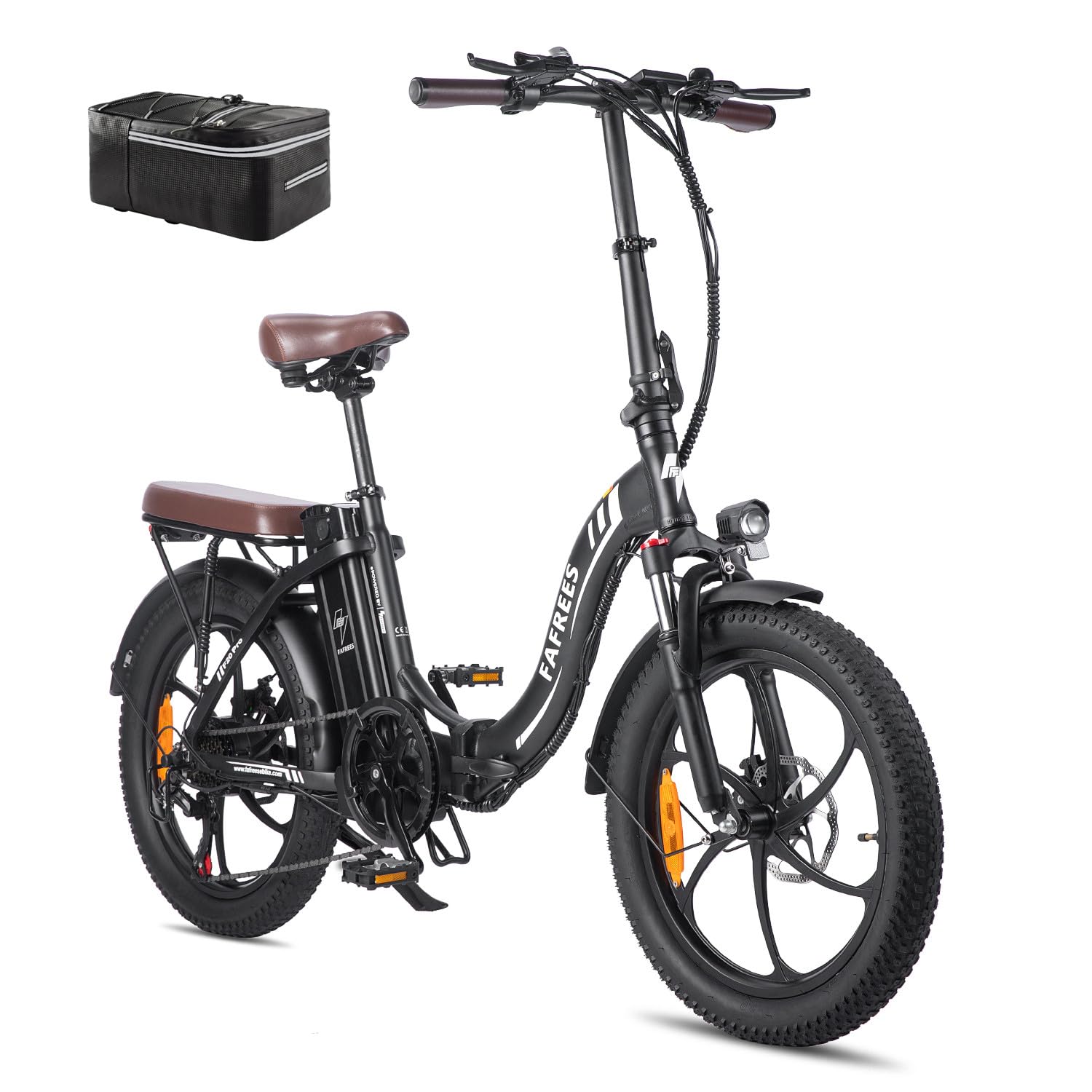 Fafrees F20 PRO E-Bike - Bicicleta eléctrica plegable de 20 pulgadas, motor de 250 W, batería de 36 V, 18 Ah, 20 x 3,0 pulgadas, par máximo de 40 Nm