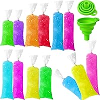 Vista 7 de 1002 bolsas de helado desechables para helados con embudo de silicona, bolsa de dulces de 3 tamaños para hacer yogur, 2 x 12 pulgadas, 3 x 12