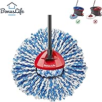 Vista 4 de Recambios de cabezales de trapeador de 2 tanques para O-Ceda RinseClean Dual System, repuestos de microfibra, cabezal de repalce de fregona de fácil