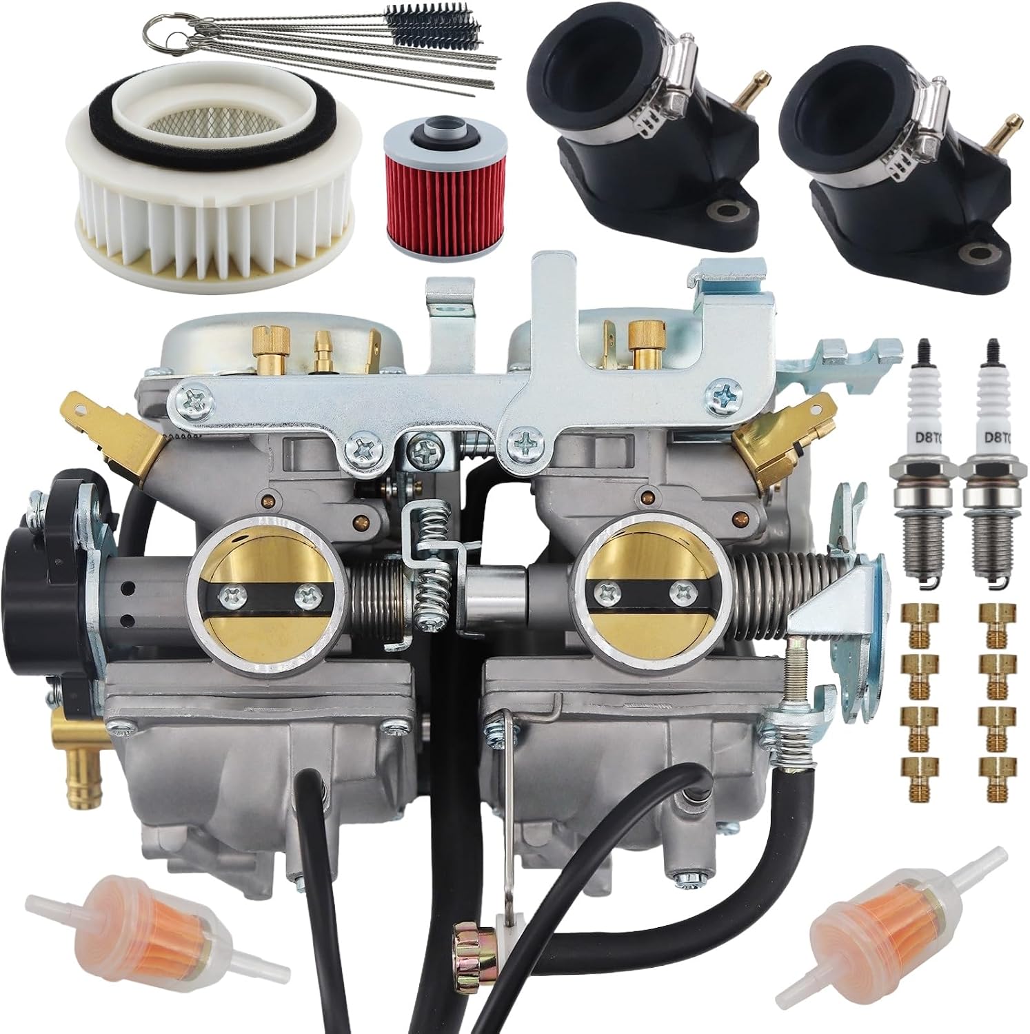 Carburetor Carb for Yamaha V-Star 650 Classic Custom Silverado XVS650 1998-2011 5BN-14900-01-00 5BN-14900-40-00 (Carburetor W/Intake Manifold + Filters)