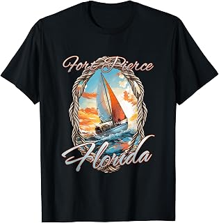 Sailing Fort Pierce Florida Sea and Sunshine T-Shirt for Men Women