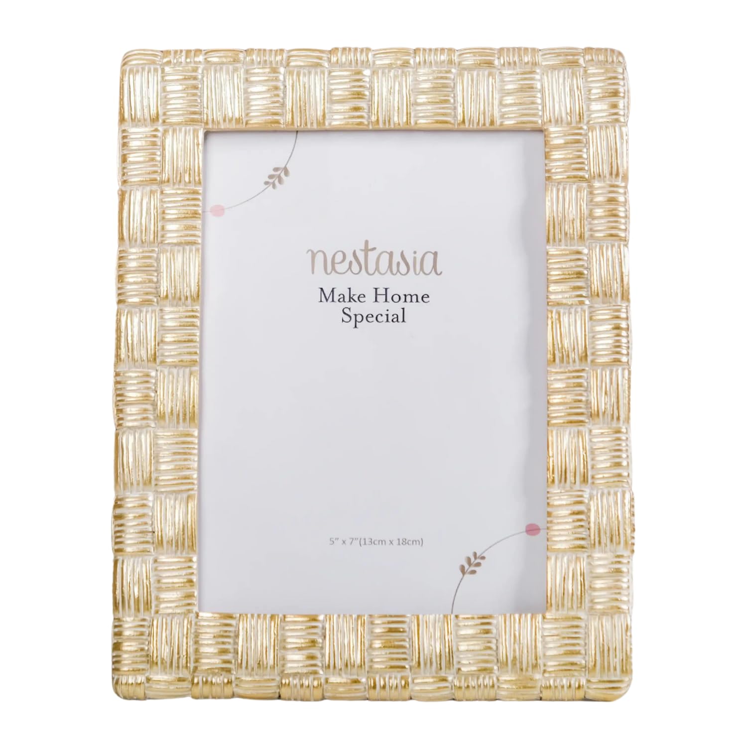 Nestasia Textured Gold Photo Frame Large 9"X7" | Rectangular Tabletop Display for Home Décor (B0D2HDVRDP) Amazon Price History, Amazon Price Tracker