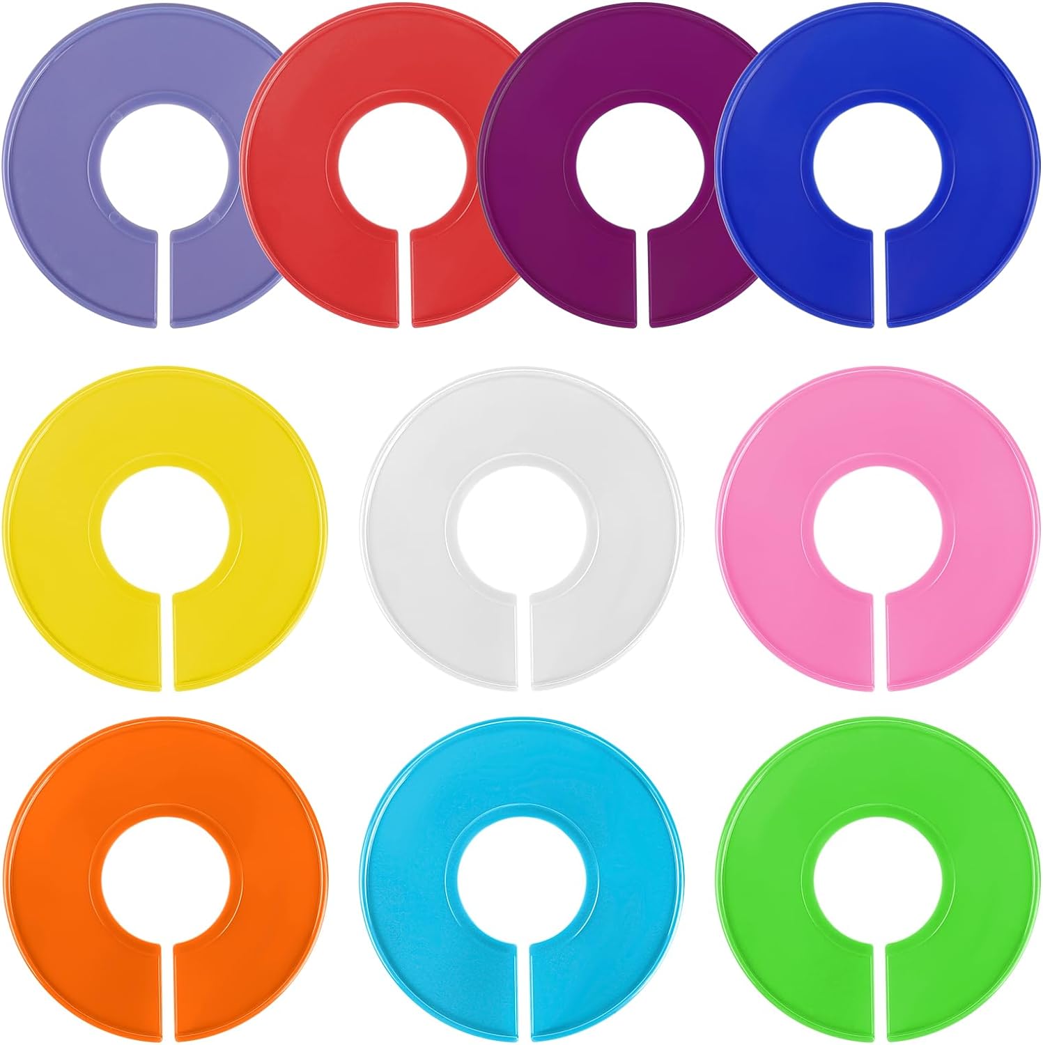 Mozeat Lens 10 Pcs Closet Dividers for Hanging Clothes, Color Plastic