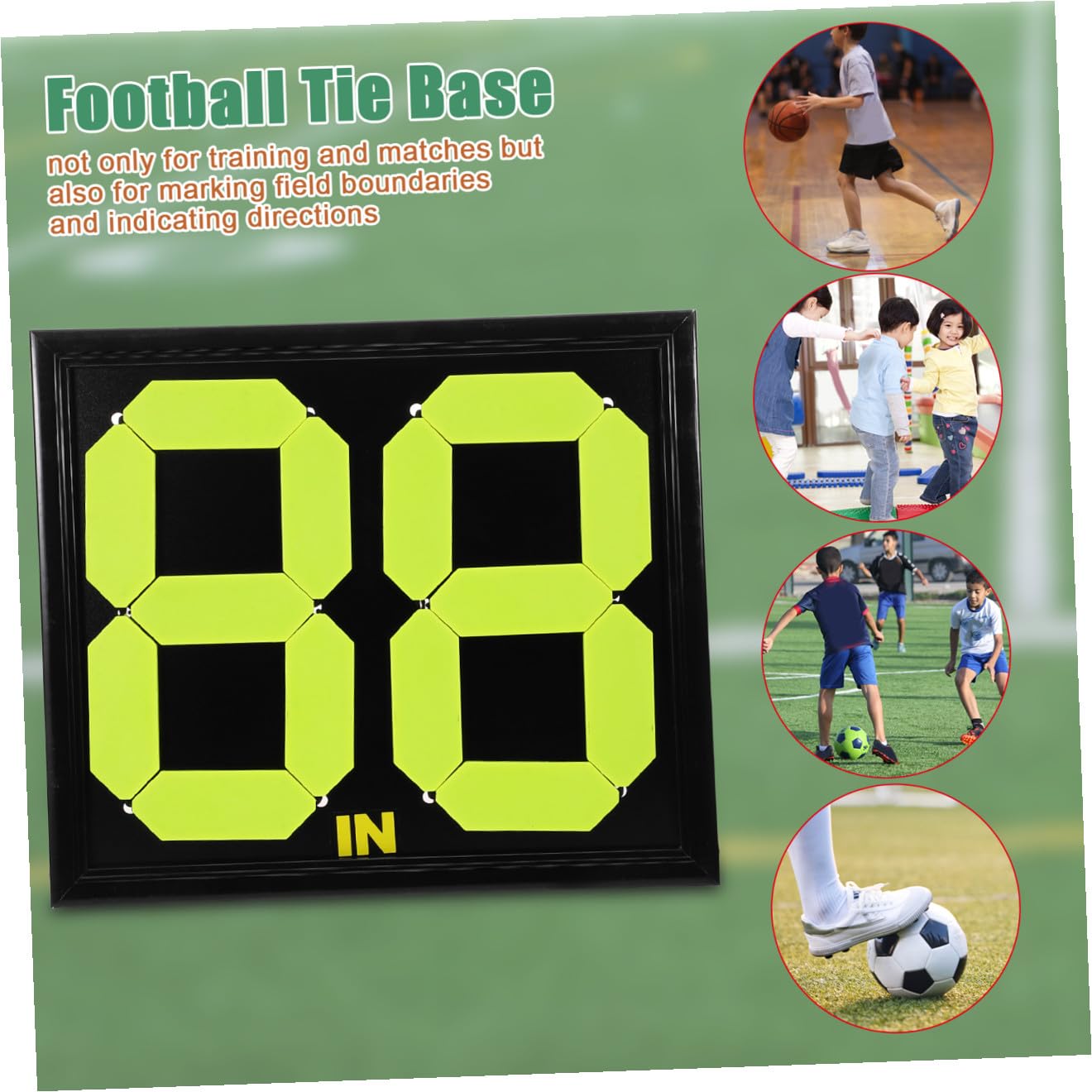 Carte de Remplacement Football Manuelle pour Arbitres, Panneau Numéroté | Pp Compact, Changement Rapide des Joueurs, Visibilité Claire, pour Matchs Football et Volleyball