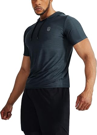 Neleus Men's Workout Tank Tops 3 Pack Sleeveless Running Shirts with Hoodie