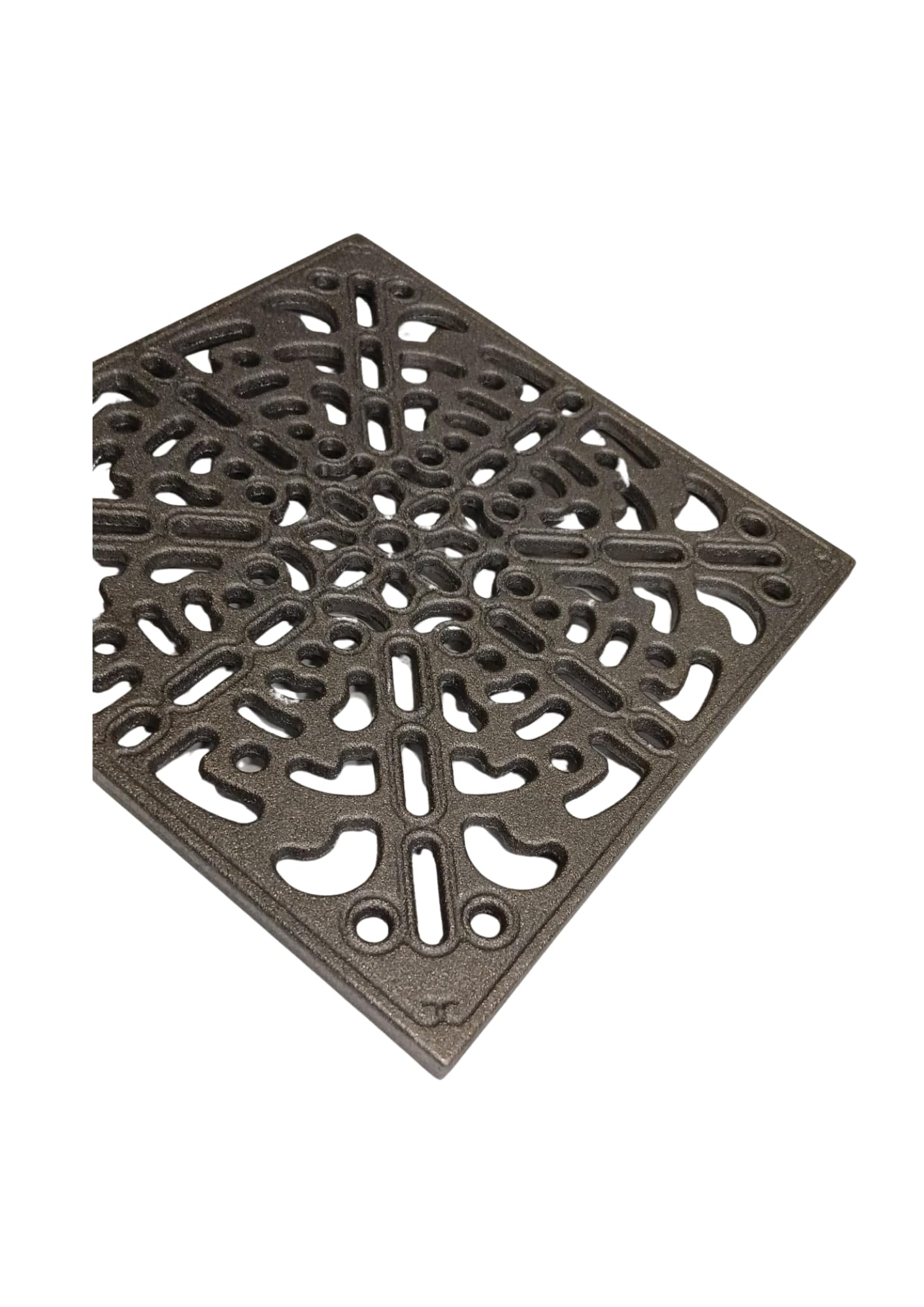 Rejilla de ventilación de hierro fundido para chimeneas, estufas de leña y fogatas con dimensiones 300 x 300 mm y grosor 1 cm - RIF 0027