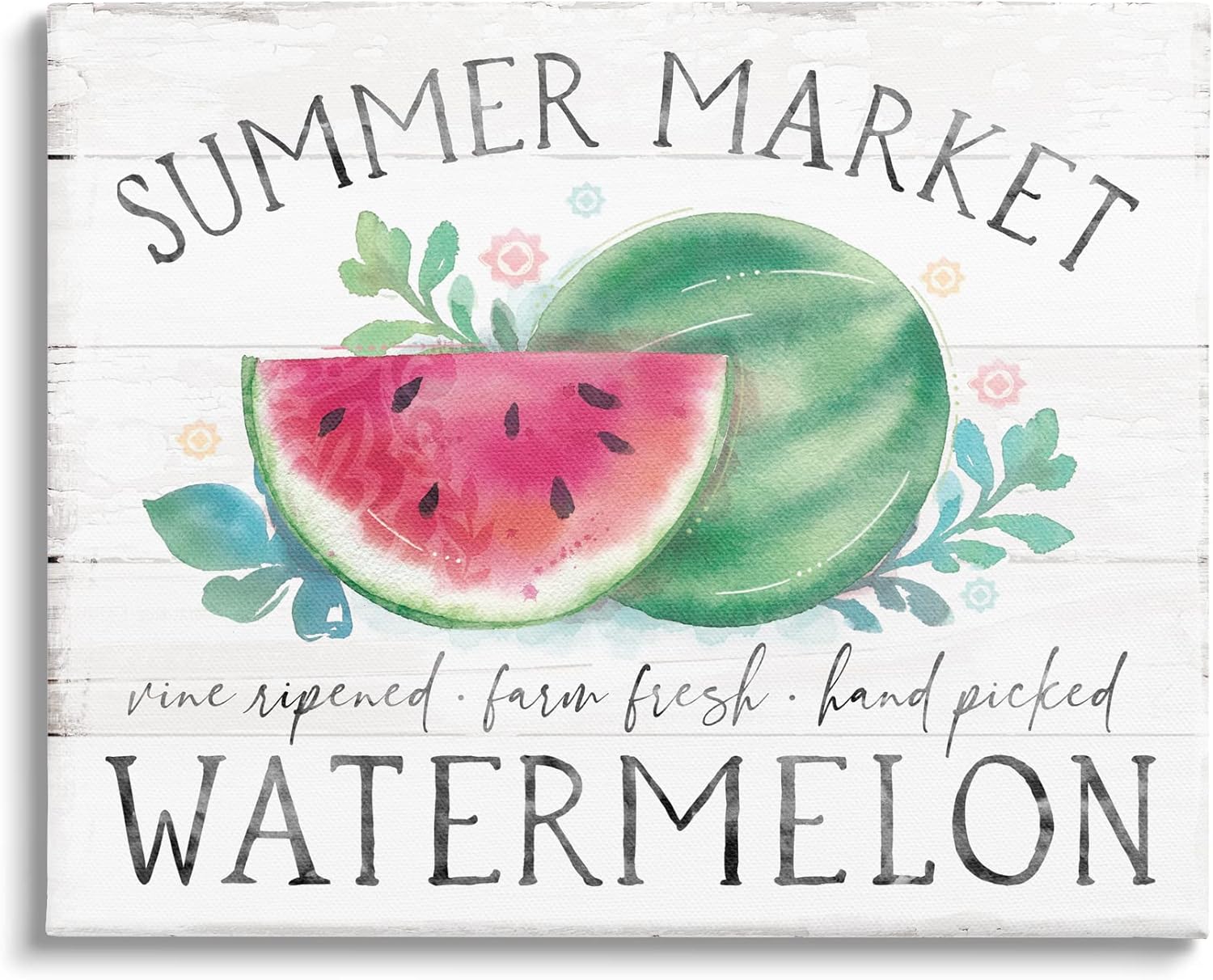 Stupell Industries Summer Market Watermelon Farm Country Grain Pattern, Design by Courtney Morgenstern Gallery Wrapped Canvas 30"L x 1.5"W