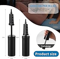 Vista 6 de Bomba de bola de ejercicio compatible con Bosu Balance Trainer, bomba de aire de mano para pelota de ejercicio, bomba de mano portátil