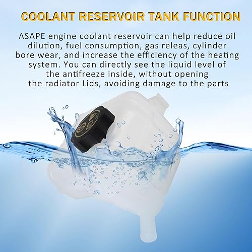 Miniatura 6 de ASAPE Depósito de refrigerante del motor Tanque de expansión del radiador compatible con Cadillac para XTS 4door 3.6L Vsport Premium Luxury 2017