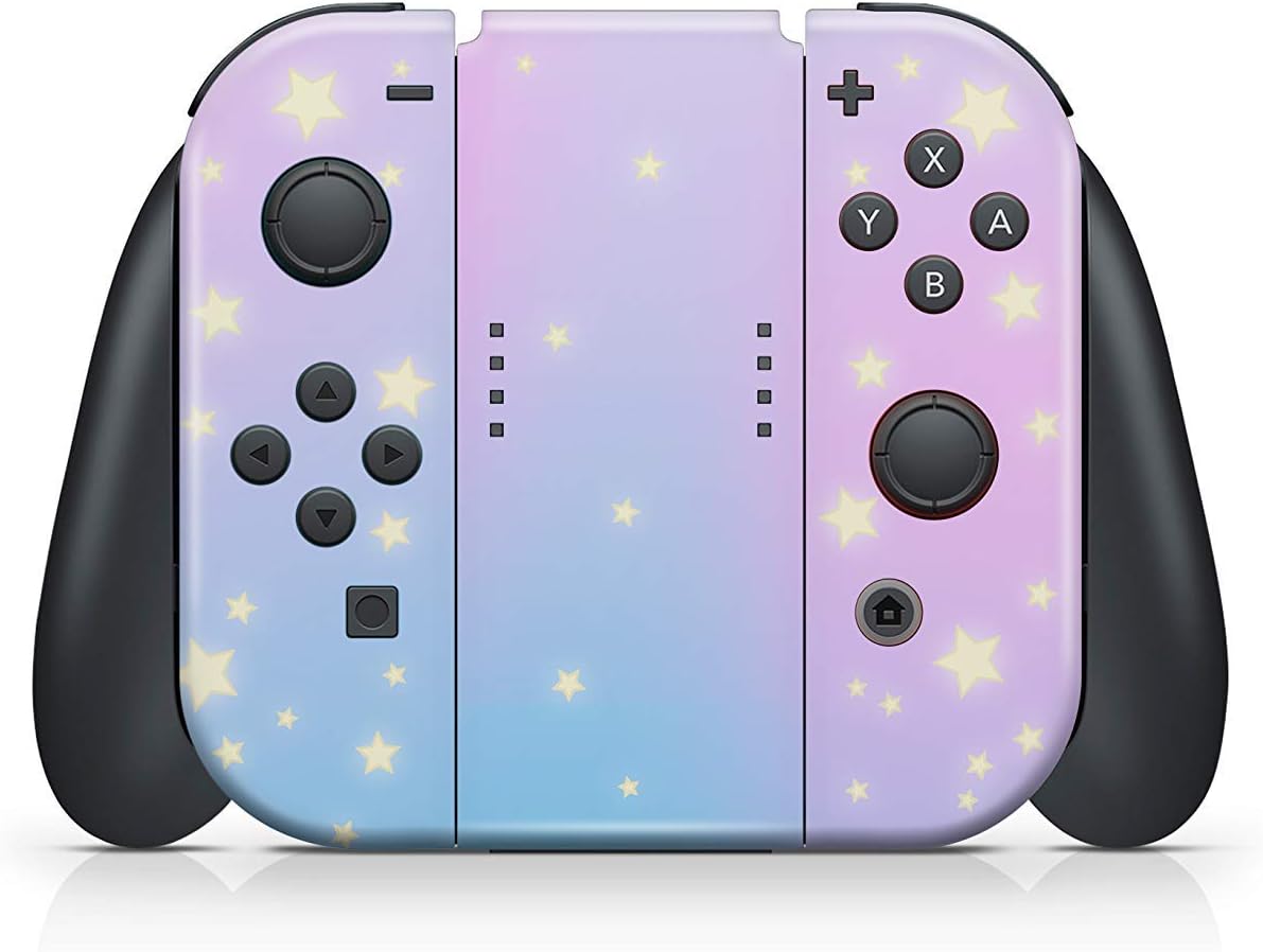 TACKY DESIGN Clouds Skin Compatible with Nintendo Switch Skins Decal, Stickers Blue Pastel Starry Sky Vinyl 3M Moon Full wrap Cover