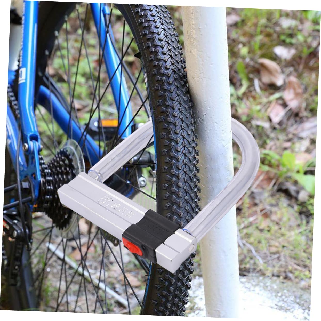 YARNOW 1 Pc antivol vélo en forme de U bike lock door lock Verrouillage pour portail verrou portail protecteur serrure scooter électrique équipement de cyclisme chaîne antivol Silver
