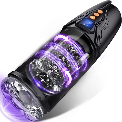 Masturbador Masculino, Penisen Largement Tool, 3-in-1 10x Vibration & 7X Thrusting & 7X Rotating YA30