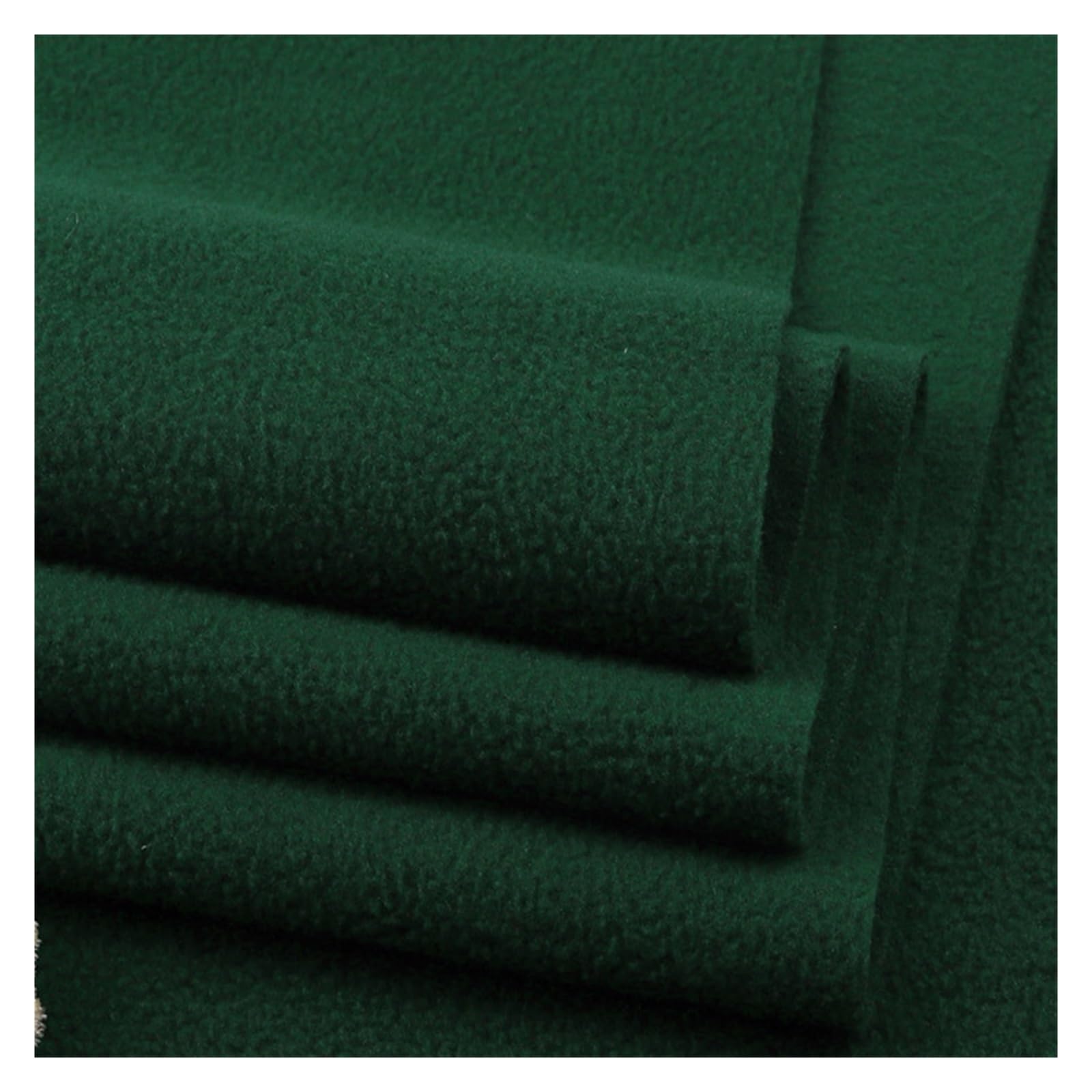 Tejido de forro polar de punto Tela polar gruesa de lana, Material ropa punto una cara, tela cálida for usar(Deep Green,200x160cm)