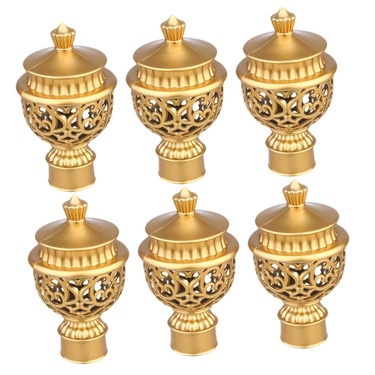 ABOOFAN 18stücke Dekorative Vorhangstangen-endstücke Retro-design Goldfarben Stilvolle Abschlusskappen Für Gardinenstangen Geeignet Für Wohnräume Schlafzimmer Und
