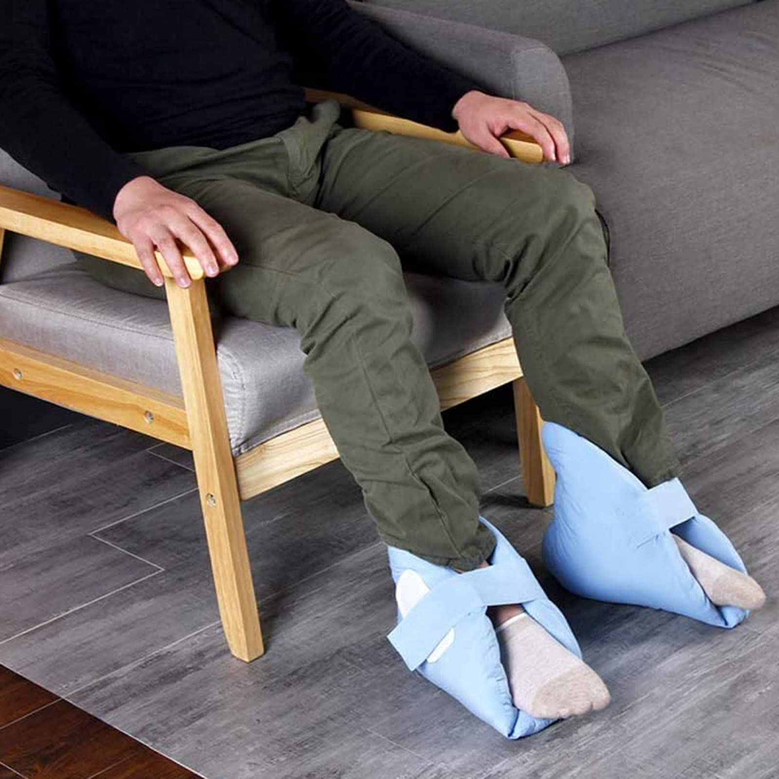 Talonnières Chaussons Anti-Escarres, Support de Cheville pour Les Paire de Chaussons Anti-escarres, Protège Son Pied et Talon, Talonnières Anti escarres