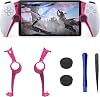 Par de carcasas decorativas DLseego para PS Portal Remote Player, carcasa de clip de repuesto DIY para controlador PS5 Edge, incluye kit de herramientas y 2 agarres de pulgar, cubiertas de placas rosas 1