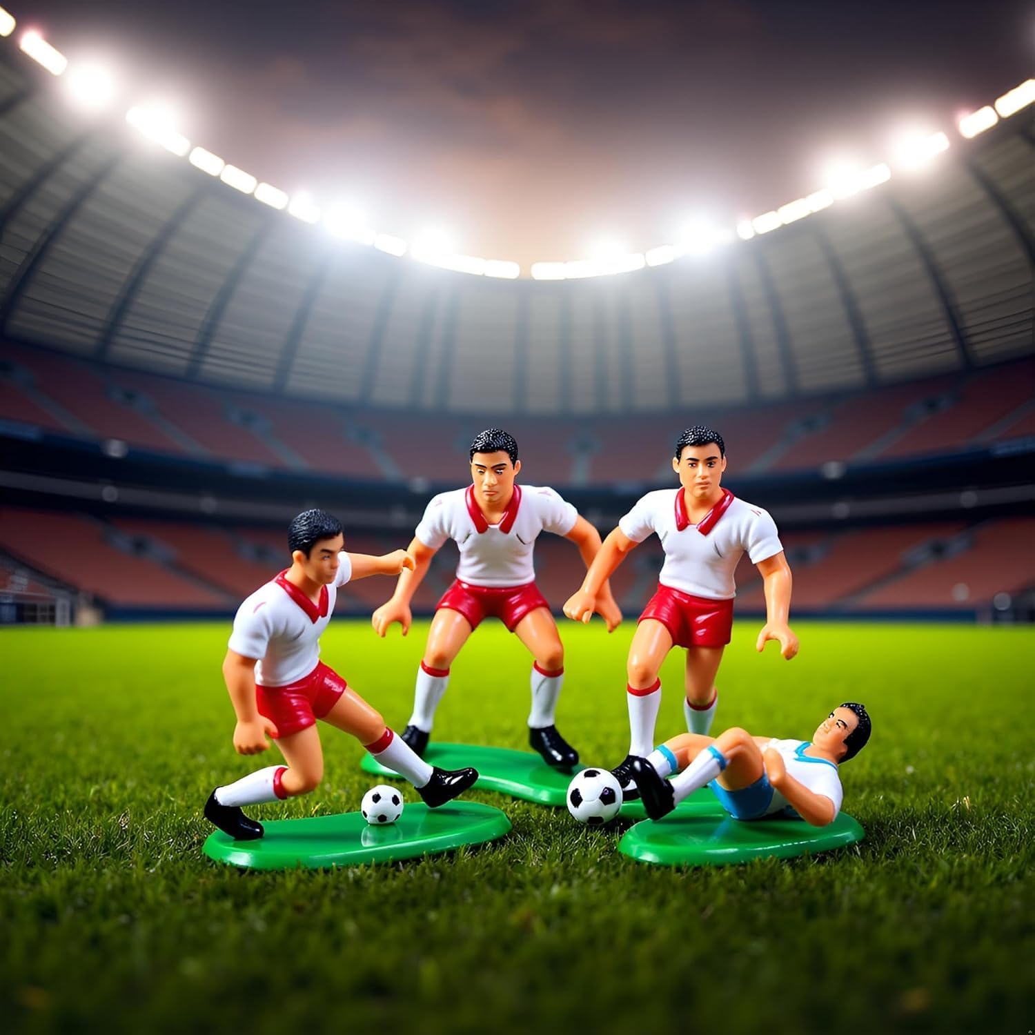 18Pcs White Soccer Cake Toppers Plastic Soccer Players Toy Football World Cup Party Cake Decorations Cake Toppers Cooking and Baking - Image 4