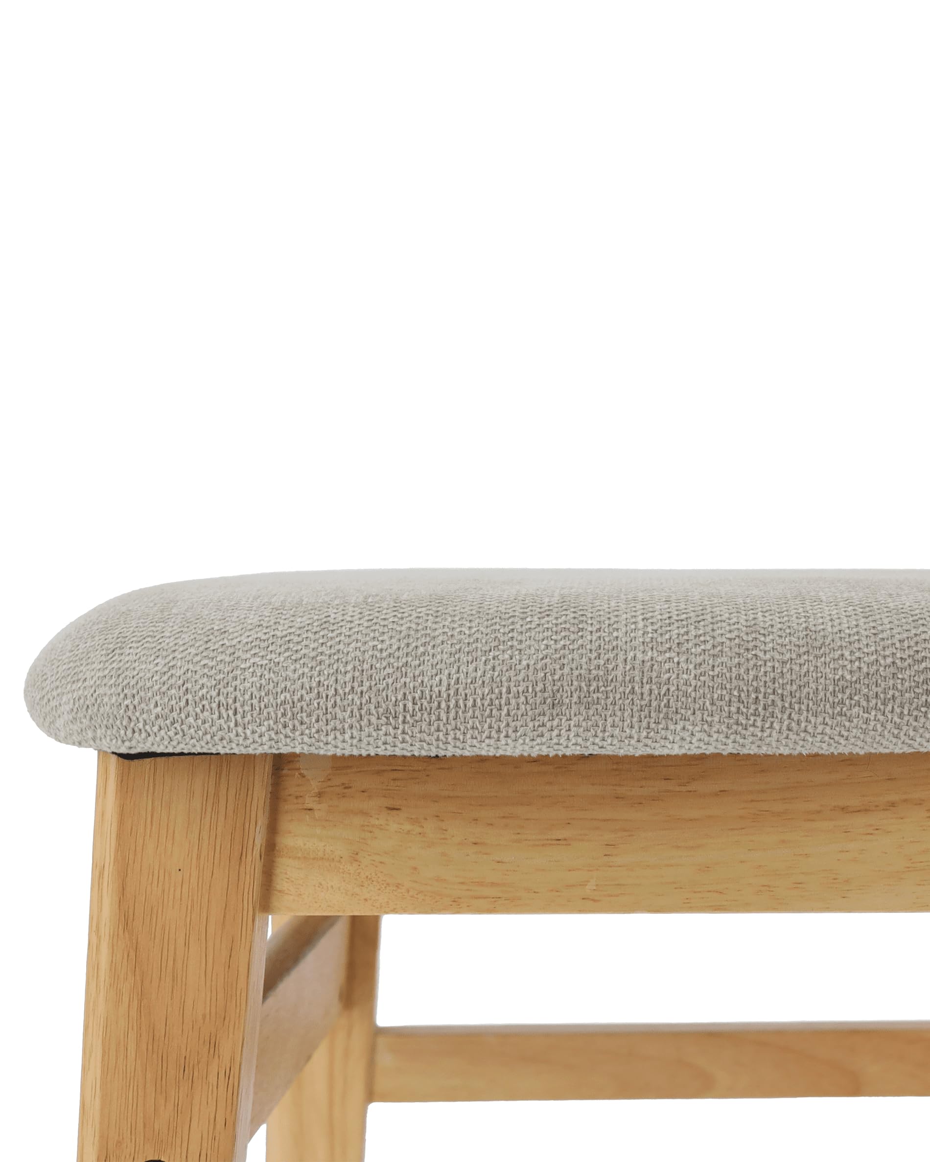 Home Heavenly®Pack de 2 sillas de Comedor Dover Estilo nórdico, Silla de Madera para Comedor Cocina Restaurante o Bar con Asiento tapizado en Color Beige
