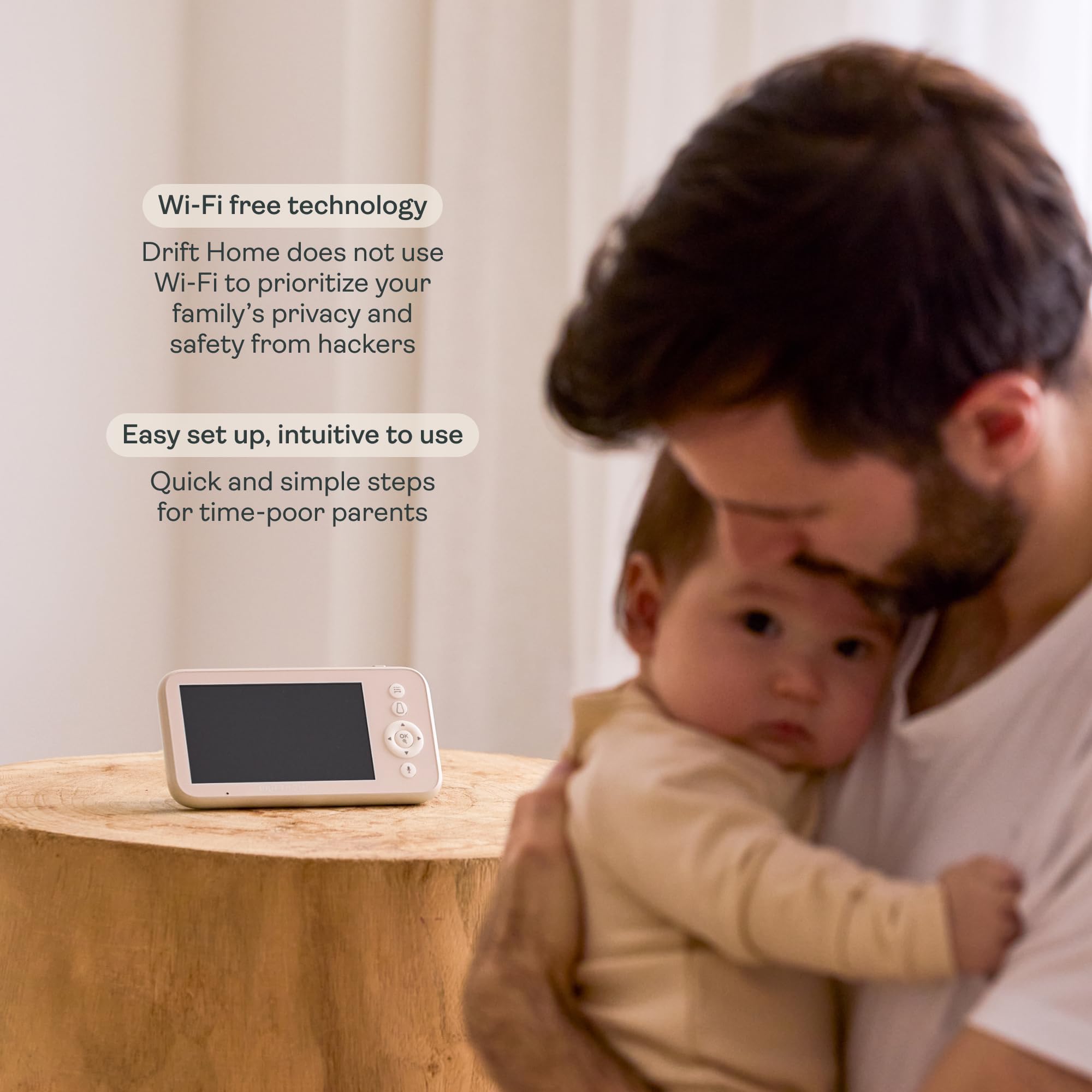 ergoPouch Drift Home Baby Monitor and Smart TOG Guide, Non-Wi-Fi Monitor with Sleep Tracking, Night Light - Image 4
