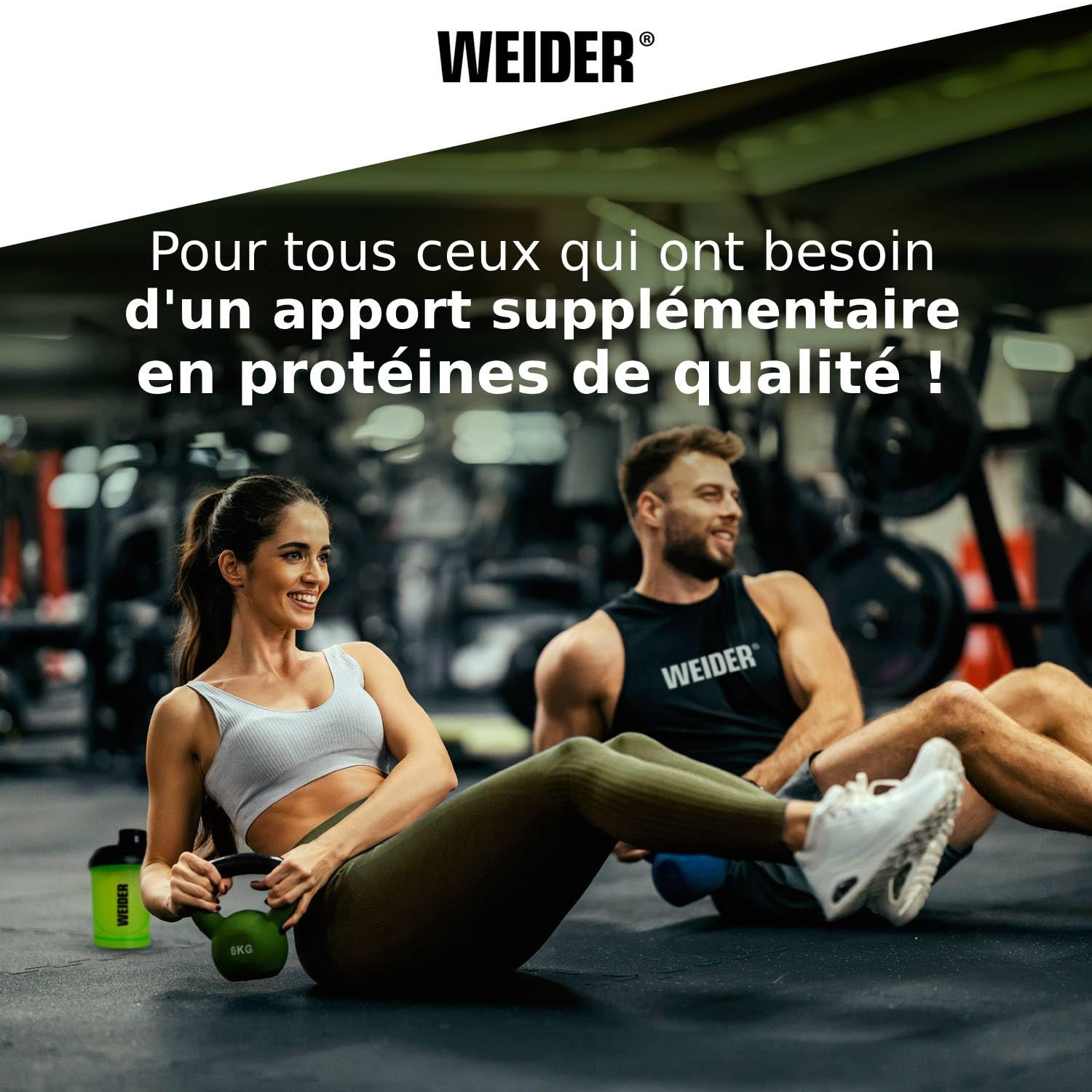 Weider Vegan Protein (750g) Goût Vanille. Protéines 100% Vegetal 23g/dose, Pois (Isolat Pisane) & Riz. Avec Vitamine B12 & Stevia. Sans Gluten, Sans Sucre. Emballage 50% Recyclé, 100% Recyclable