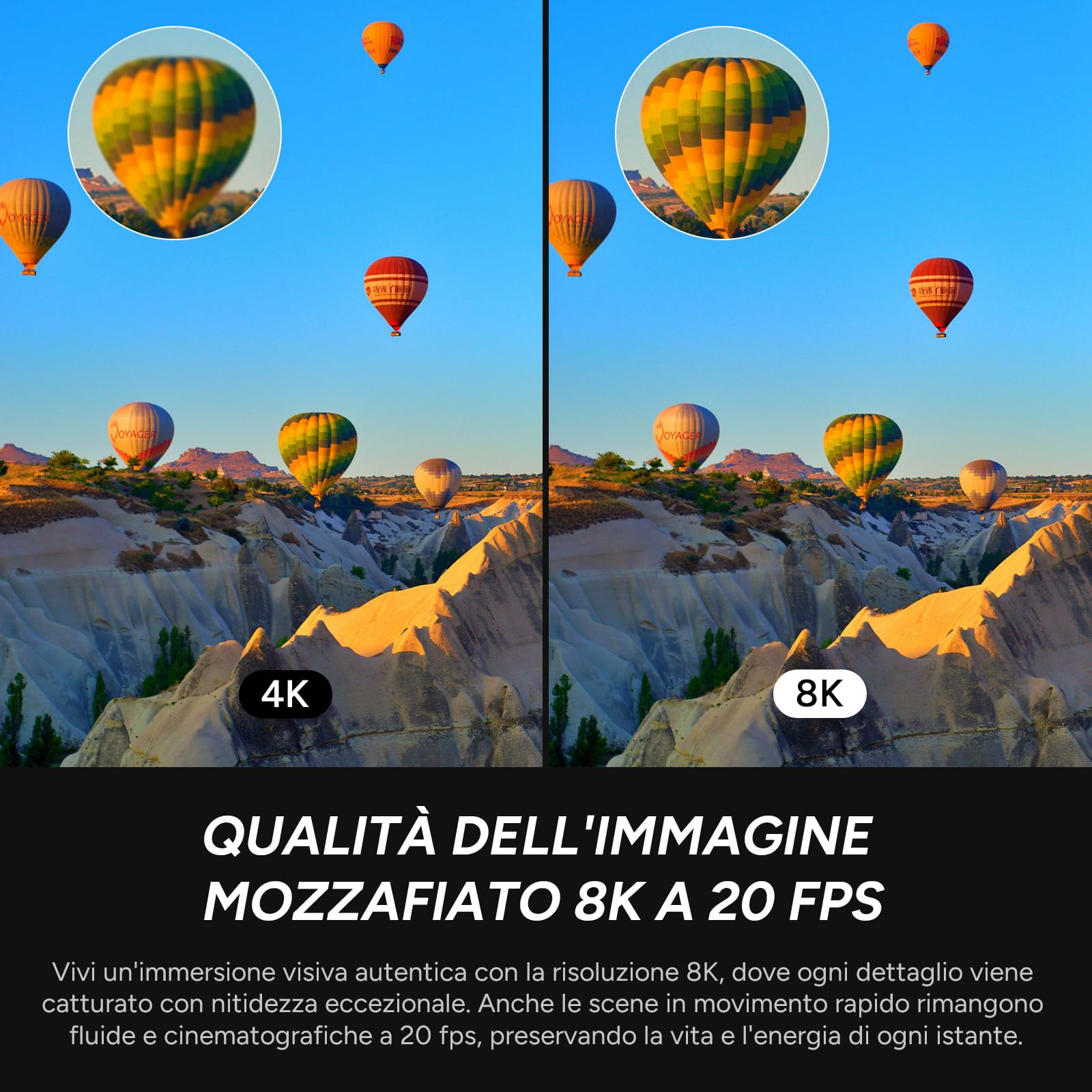 SJCAM SJ30 Action Cam 8K 20FPS 4K 60FPS, Vlog Camera per Creator, Batteria 7 Ore, Display Flip 2.51", Doppio Obiettivo Starlight, 8X Zoom, Impermeabile 5m, per Viaggi, Moto, Trekking e Outdoor