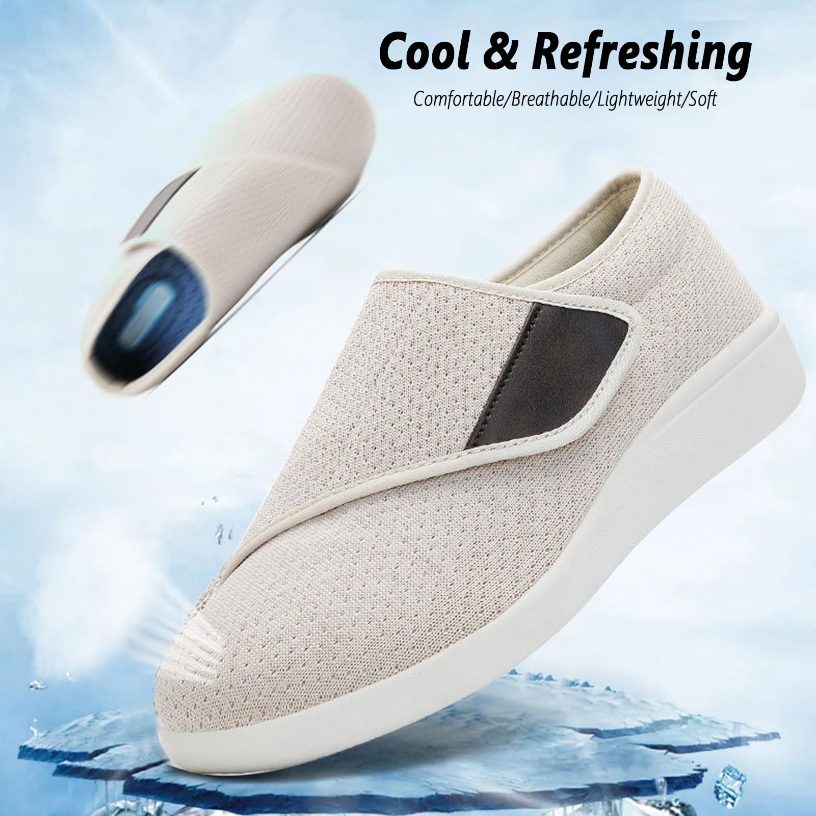 Scarpe Diabetici Uomo Donna Calzature Alluce Valgo, Scarpe Ortopediche Terapeutiche, Scarp Casual Ammortizzate Ad Aria, Ciabatte Estive Anziani Piedi Gonfi Uso Interno Ed Esterno