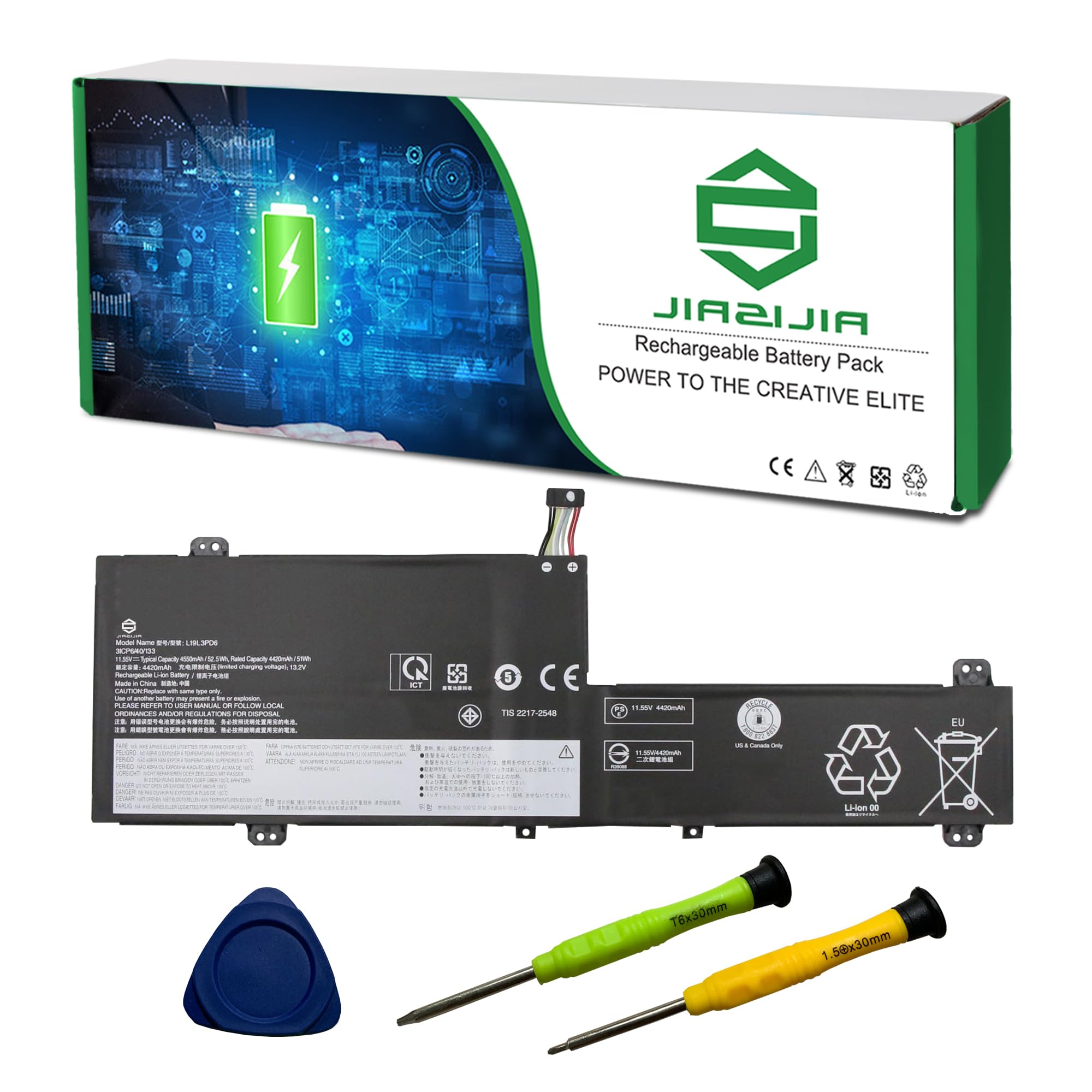 L19l3pd6 Sb10x49074 5b10x49077 Laptop Battery Replacement For