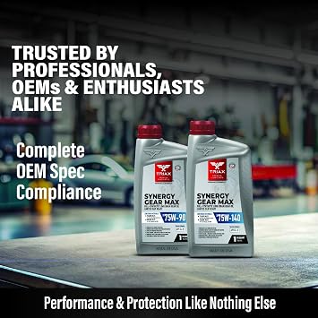 TRIAX Synergy Gear Max 75W-90 GL-5 Limited Slip, Ultra Long Drain 500k Miles, Manual Transmission, Gear/Differential Lubricant (1 Gallon)