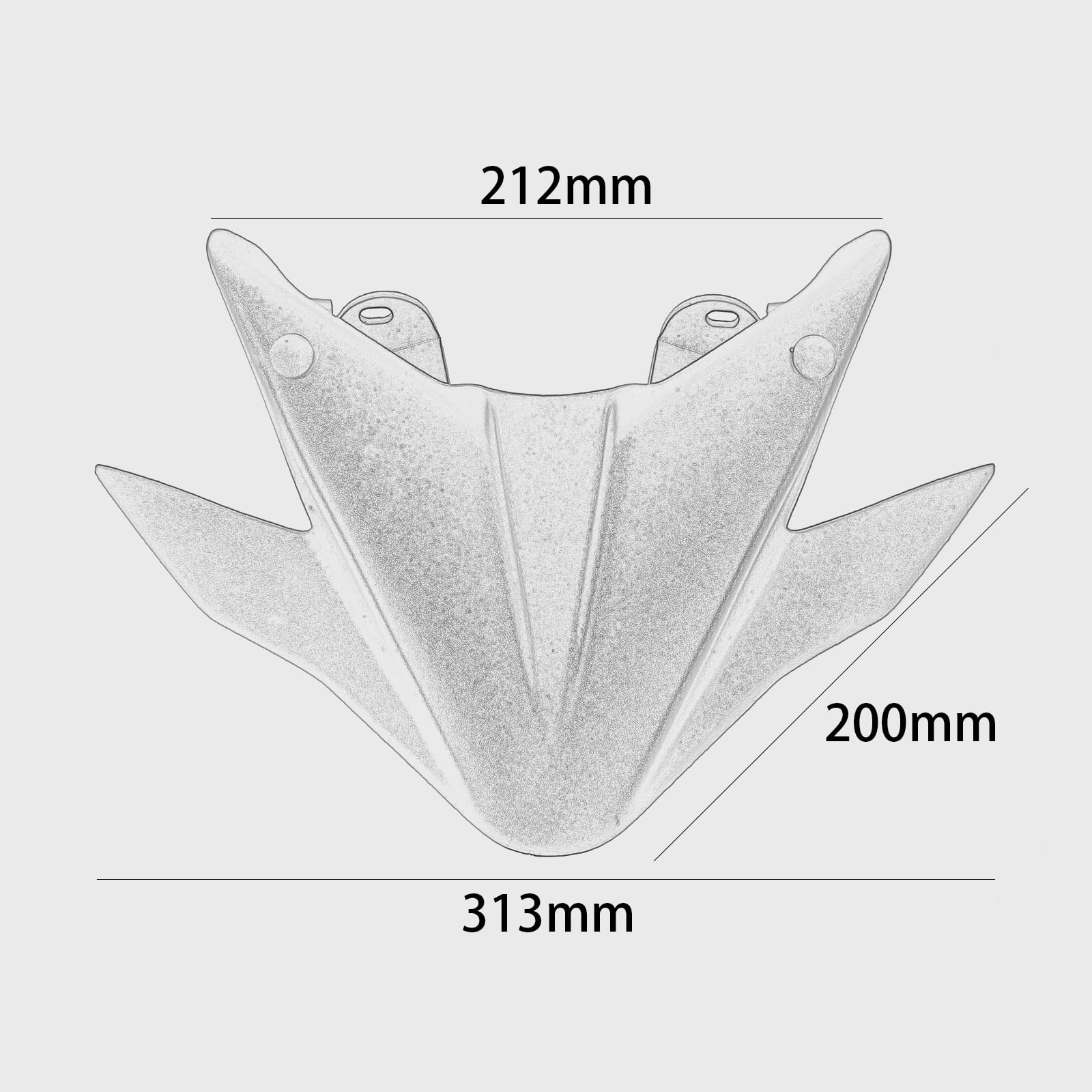 WOOGA Ruota anteriore Copertura superiore Parabordi Becco Naso Cono Estensione Cowl per YA&MA&HA Tracer 9 GT Tracer 900 2021 2022 2023 TRACER 9GT Accessori moto (Nero)