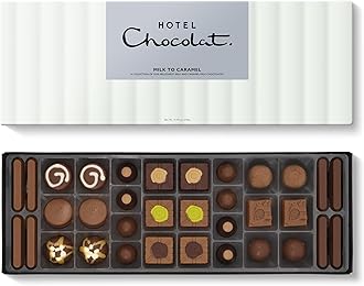 Hotel Chocolat Milk to Caramel Sleekster 340g - 34-Piece Milk and Caramel Chocolate Box - Chocolate Gift for Birthday, Thank You, Congratulations, Anniversary - Gifts for Her and Him