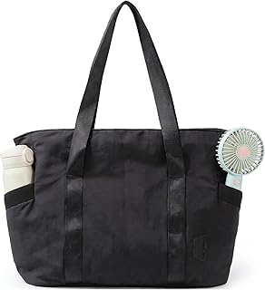 BAGSMART Tote Bag for Women, Tote Bag with Zipper Work Tote with Compartments Nurse Shoulder Hanbag for Travel, Gym