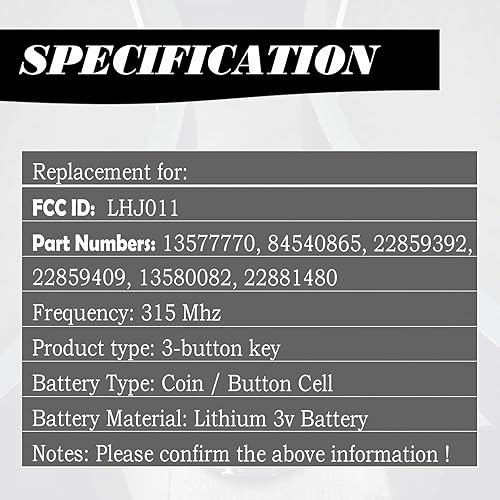 Vista 5 de MechanMagic Llavero de control remoto de entrada sin llave de repuesto compatible con Chevy Silverado 1500 2500HD 2003-2006 Avalanche Equinox SSR