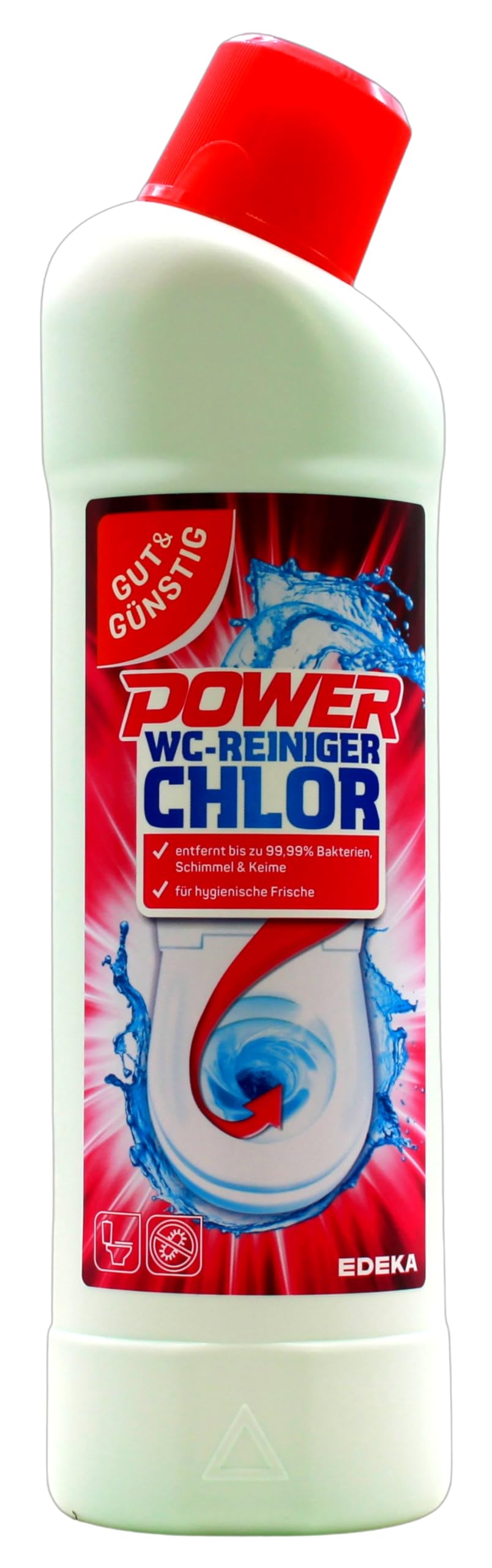 Gut & Günstig Power WC-Reiniger Chlor, 12er Pack (12 x 750ml) Drogerie & Körperpflege